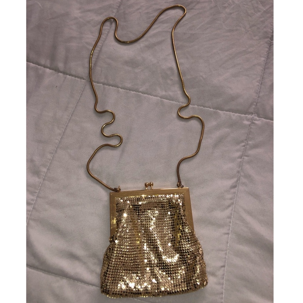 Gold metallic crossbody bag